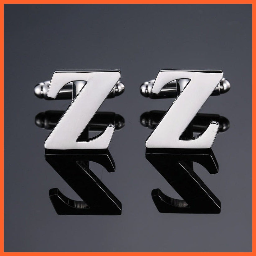 Men'S Shirt Cufflinks High Quality A-Z 26 Letter | French Cuff Links Hand Engraving  Jewellery | whatagift.com.au.