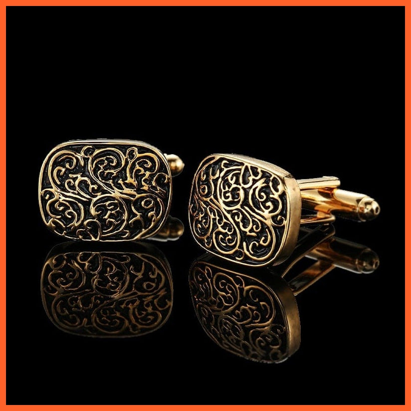 Quality Gold Color Cufflinks | Retro Pattern Poker Bird Knot Fish Bullet French Shirt Cuffs Suit Accessories Wedding Jewellery | whatagift.com.au.