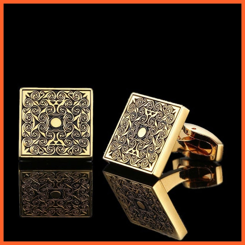 Quality Gold Color Cufflinks | Retro Pattern Poker Bird Knot Fish Bullet French Shirt Cuffs Suit Accessories Wedding Jewellery | whatagift.com.au.