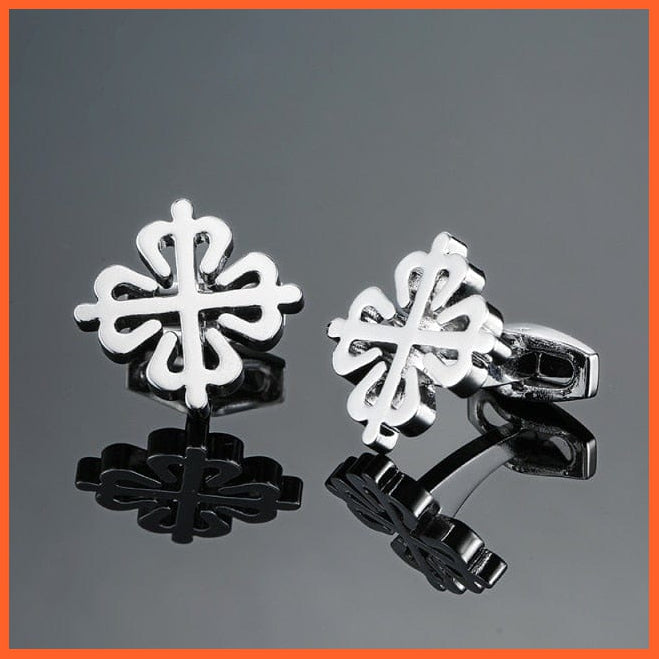 High Quality Hand Polished French Cufflinks | Laser Metal Golden Silvery Black Button Men'S Cufflinks | whatagift.com.au.