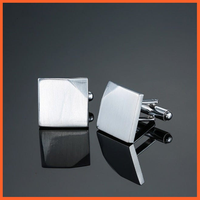 High Quality Hand Polished French Cufflinks | Laser Metal Golden Silvery Black Button Men'S Cufflinks | whatagift.com.au.