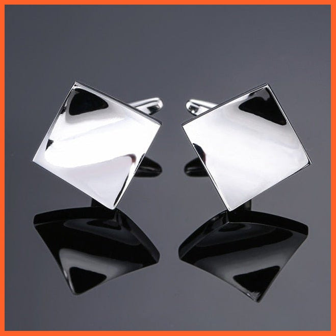 High Quality Hand Polished French Cufflinks | Laser Metal Golden Silvery Black Button Men'S Cufflinks | whatagift.com.au.