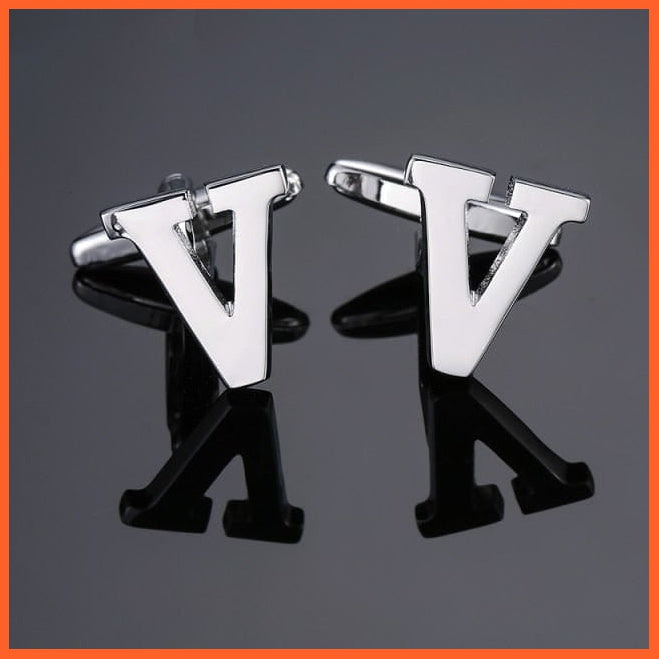 Men'S Shirt Cufflinks High Quality A-Z 26 Letter | French Cuff Links Hand Engraving  Jewellery | whatagift.com.au.