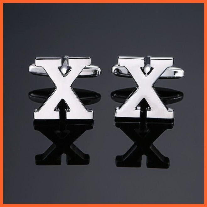 Men'S Shirt Cufflinks High Quality A-Z 26 Letter | French Cuff Links Hand Engraving  Jewellery | whatagift.com.au.