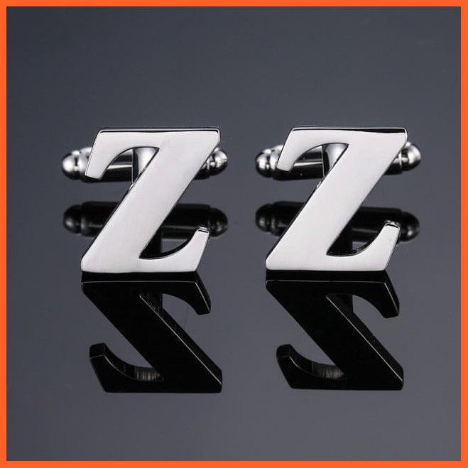 Men'S Shirt Cufflinks High Quality A-Z 26 Letter | French Cuff Links Hand Engraving  Jewellery | whatagift.com.au.