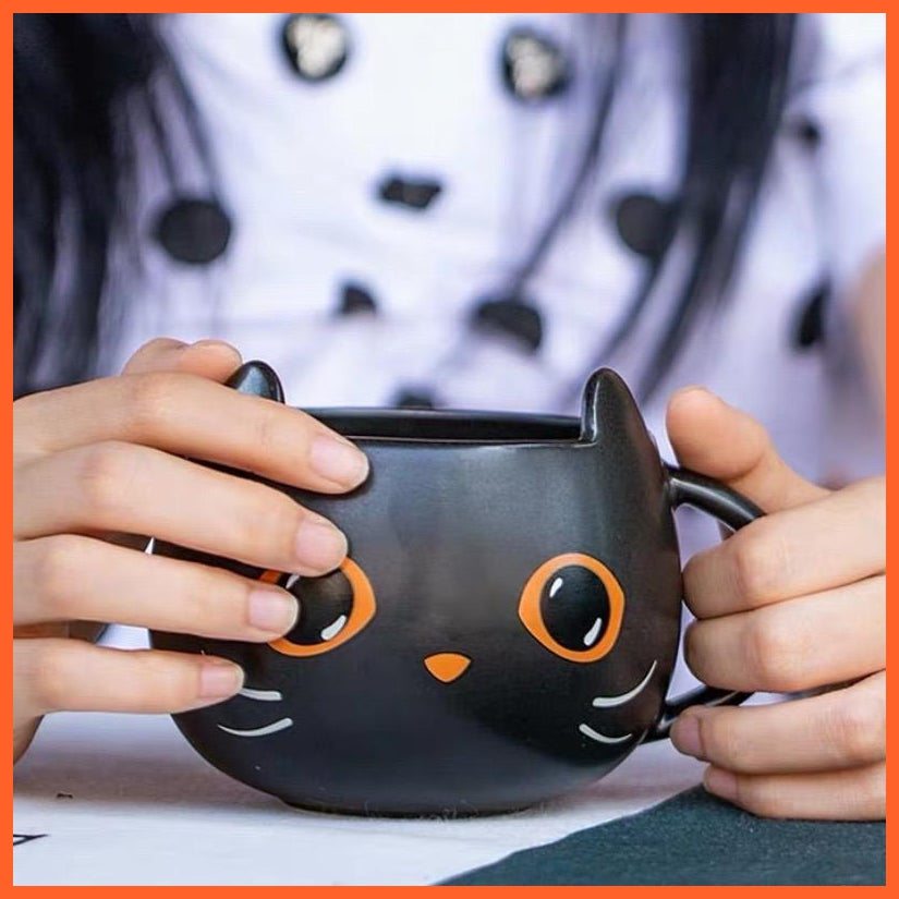 Cute Mysterious Cat Halloween Ceramic Gift Mug | whatagift.com.au.