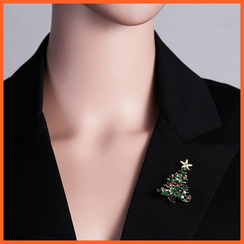 whatagift.com.au Cute Christmas Brooch For Everyone | Snowman Santa Claus Tree Deer Bell Hat Rhinestone Enamel