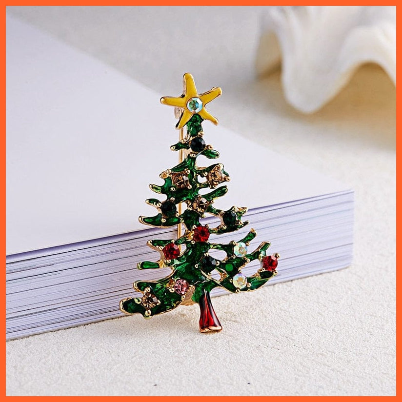 whatagift.com.au Cute Christmas Brooch For Everyone | Snowman Santa Claus Tree Deer Bell Hat Rhinestone Enamel