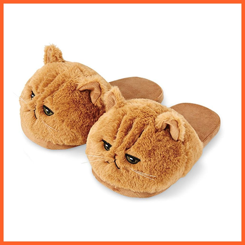 Cute Plush Kitten Soft  Plush Slippers - Home Slippers | whatagift.com.au.