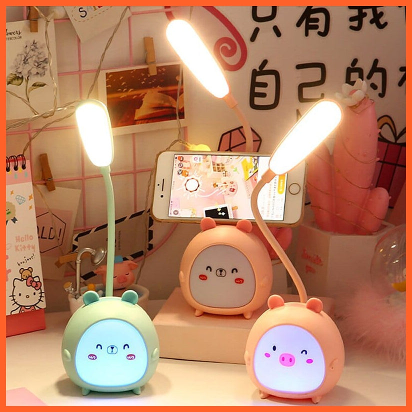 whatagift.com.au Cute Rechargeable Desk Lamp | Eye Protection Bedside Table Lamps