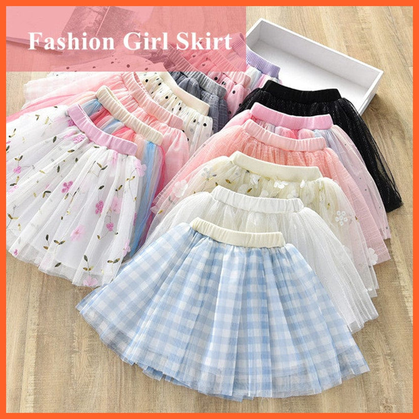 whatagift.com.au Cute Tutu Skirt for Girl | Floral Plaid Skirts