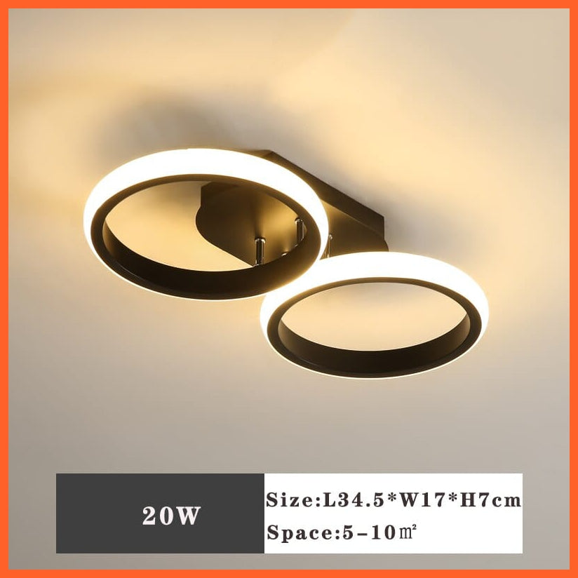 whatagift.com.au D Black 20W / China / Warm White Modern LED Ceiling Lamp for Home Decore