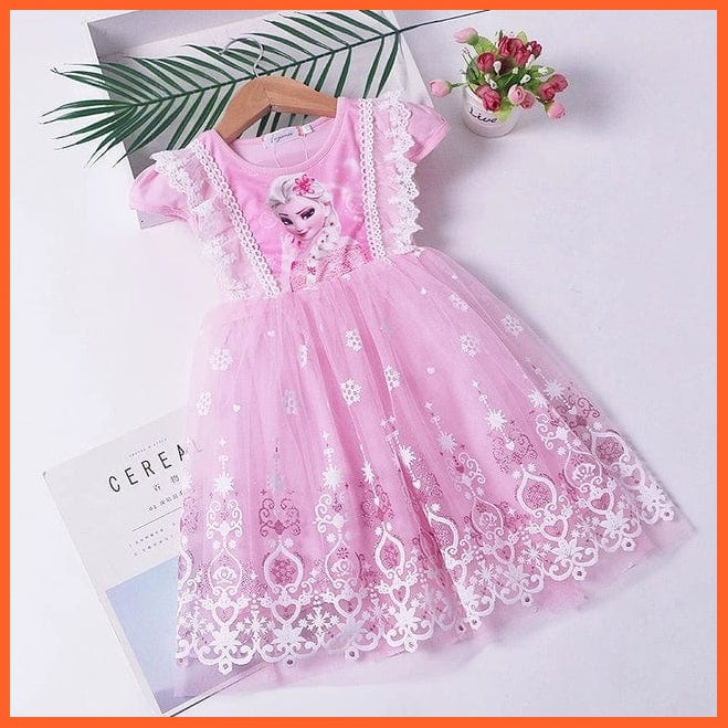 whatagift.com.au D289-1 / 3 year Autumn Lace Mesh Dresses Summer for Girls