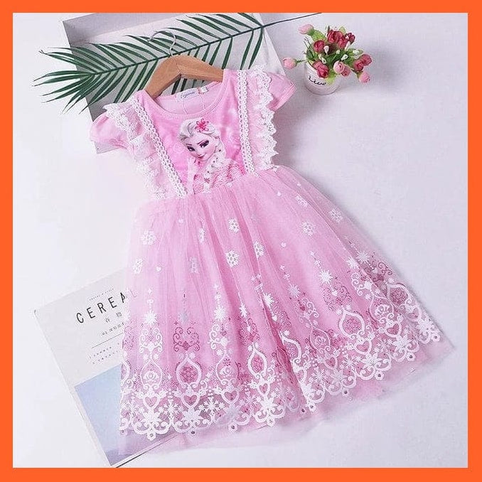 whatagift.com.au D289-1 / 7 year Autumn Lace Mesh Dresses Summer For Girls