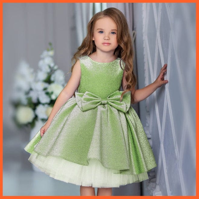 whatagift.com.au D3692-Green / 8 Flower Print Elegant Causal Princess Party Dresses