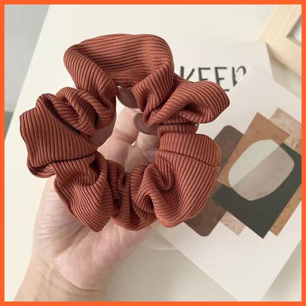 whatagift.com.au d6 Handmade Women Silk Elastic Scrunchies | Multicolor Hair Band