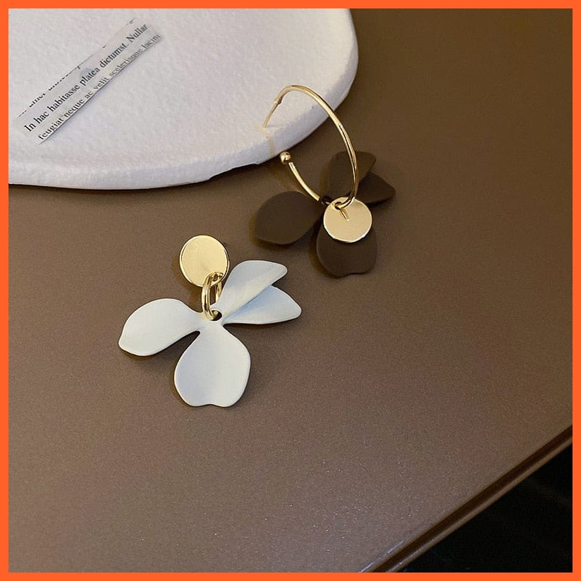 whatagift.com.au Daisy Flower Bee Stud Earrings For Women | Sunflower Butterfly Zircon Asymmetrical Earring