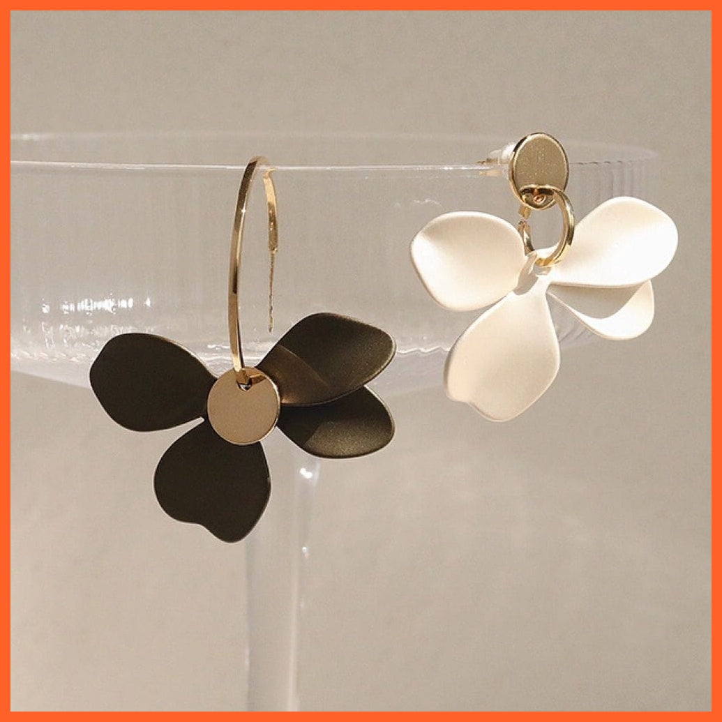 whatagift.com.au Daisy Flower Bee Stud Earrings For Women | Sunflower Butterfly Zircon Asymmetrical Earring