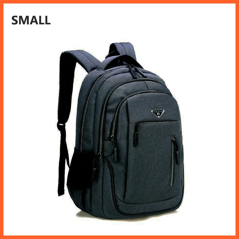 whatagift.com.au Dark gray small Waterproof Laptop Backpack With Various Compartments