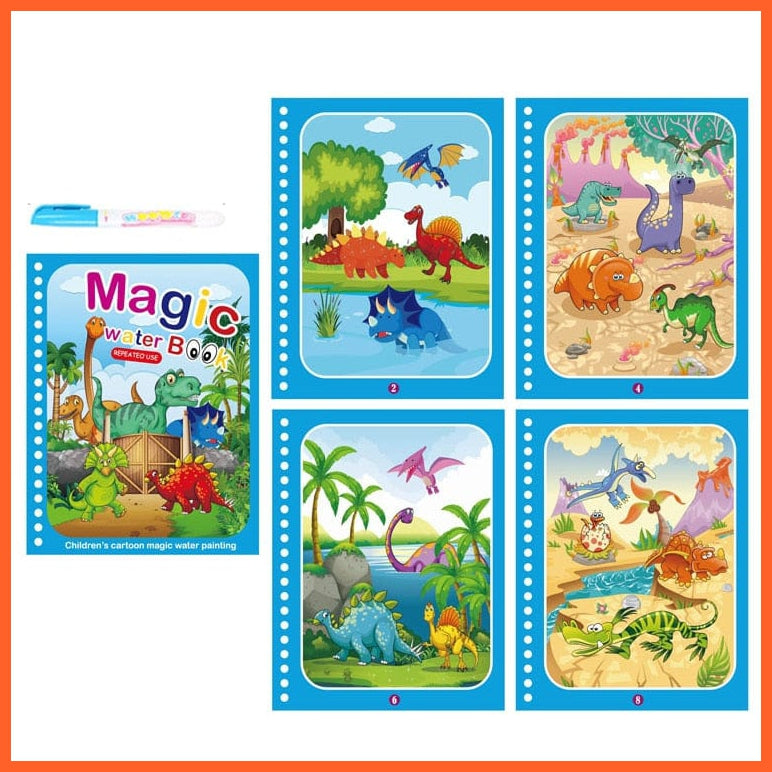 whatagift.com.au Dinosaur Reusable Water Color Book For Children