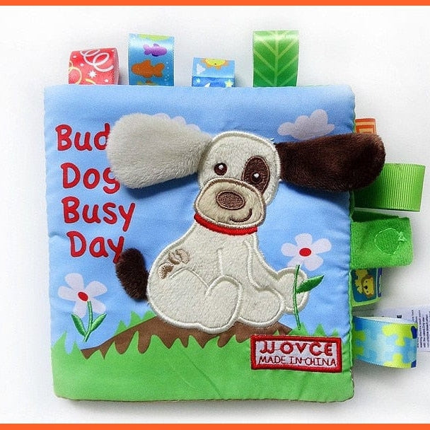 whatagift.com.au dog Animal Style Kids Cloth Learning Books