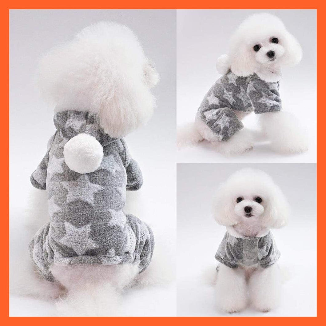 whatagift.com.au Dog Apparel Grey / S Cat And Small Dog Clothes | Chihuahua Winter Jumpsuit