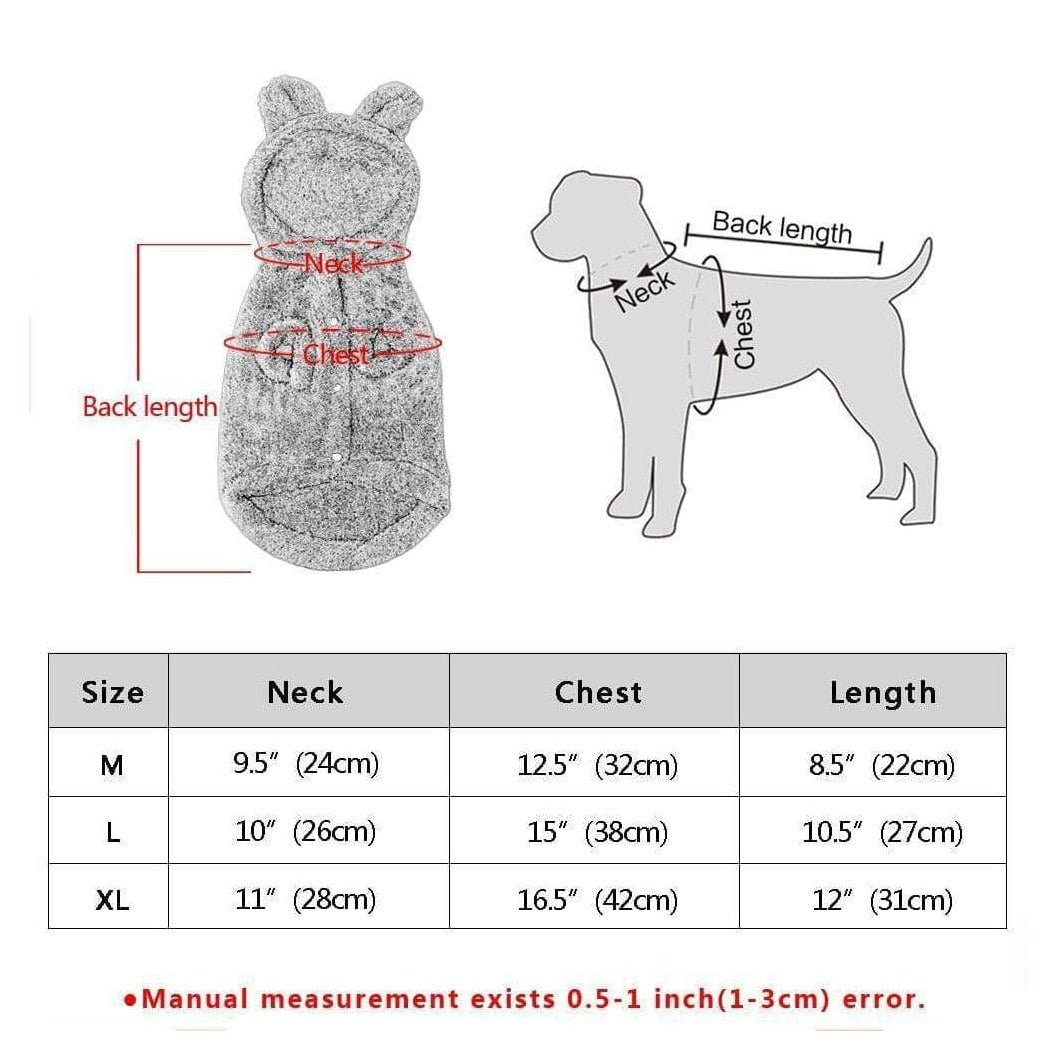 whatagift.com.au Dog Apparel Warm Clothes For Cats And Small Dogs | Fleece Clothes For Pets