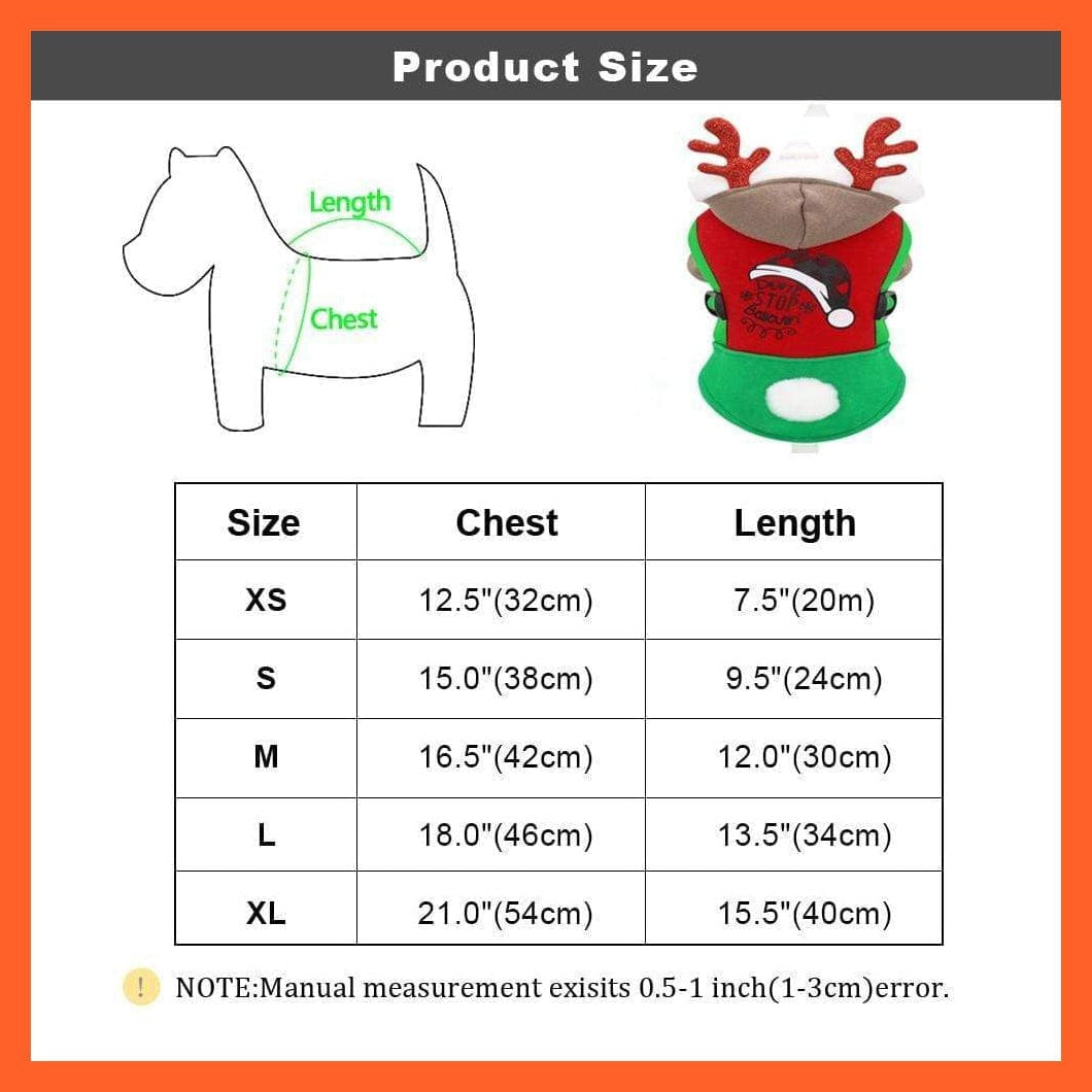 whatagift.com.au Dog Clothes Christmas Costume For Small Dogs