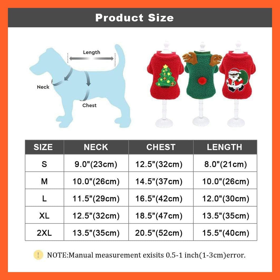 whatagift.com.au Dog Clothes Christmas Costume For Small Dogs