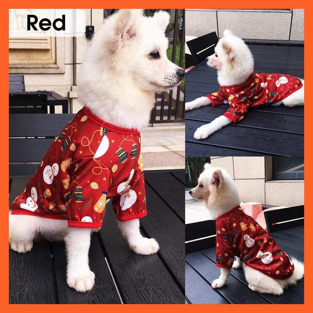 whatagift.com.au Dog Clothes Christmas Pattern Dog Clothes | Shirt Costume For Dog