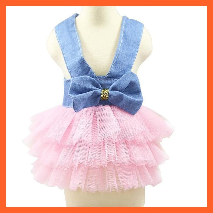 whatagift.com.au Dog Clothes Jean Pink / XS Cute Skirt Dress For Pets
