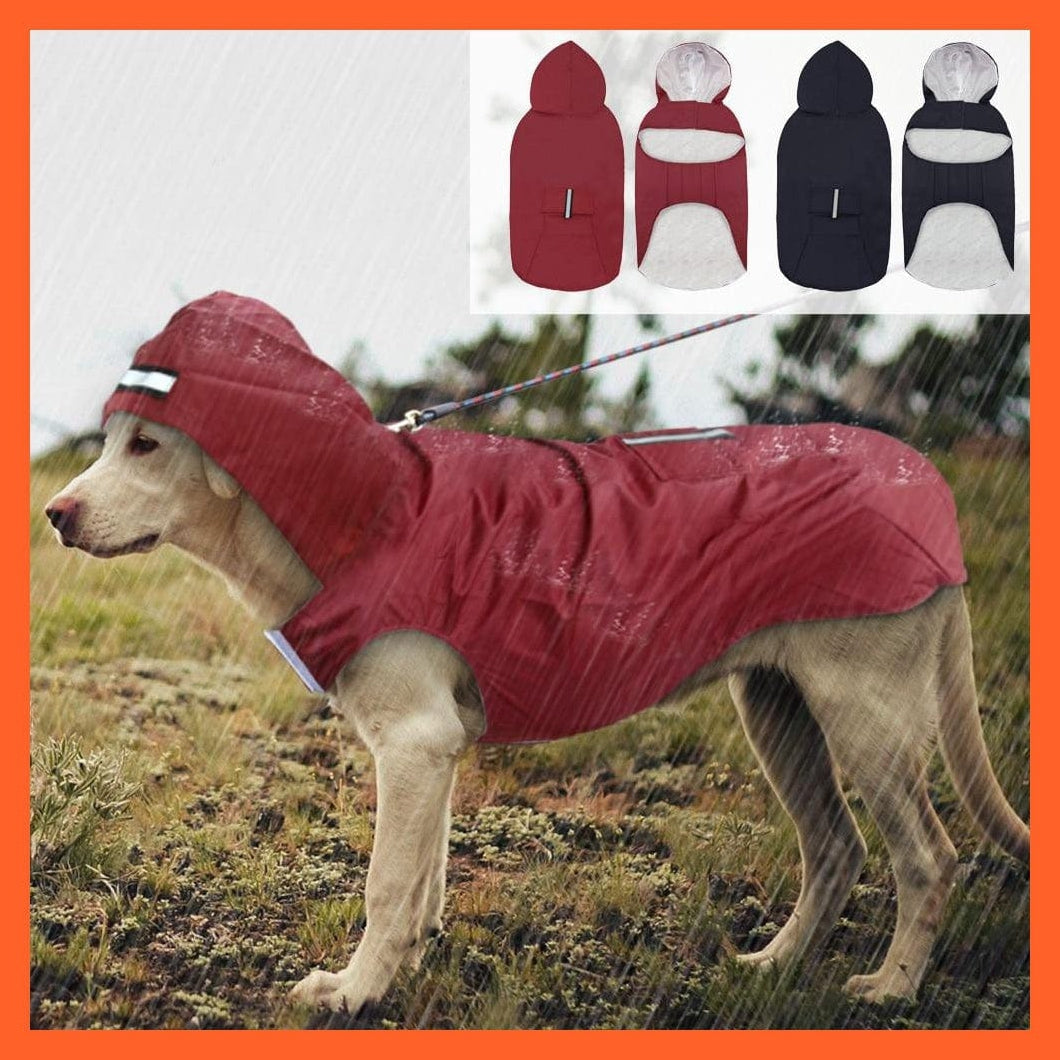 whatagift.com.au Dog Clothes Large Dog Waterproof Raincoat