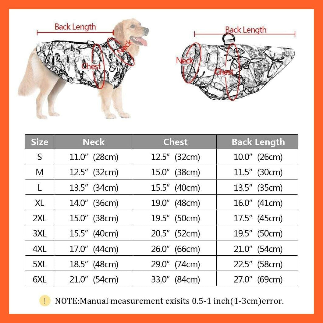 whatagift.com.au Dog Clothes Printed Winter Clothes For Dog