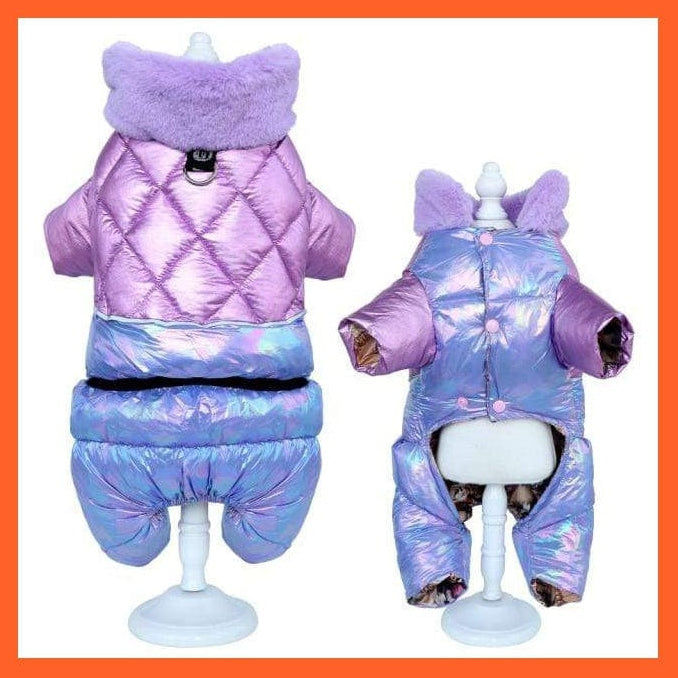 whatagift.com.au Dog Clothes Purple / 10 Thick Clothes For Small Dog And Cat | Winter Warm Jacket