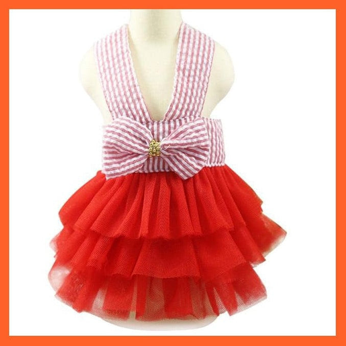 whatagift.com.au Dog Clothes Red Stripe / XS Cute Skirt Dress For Pets