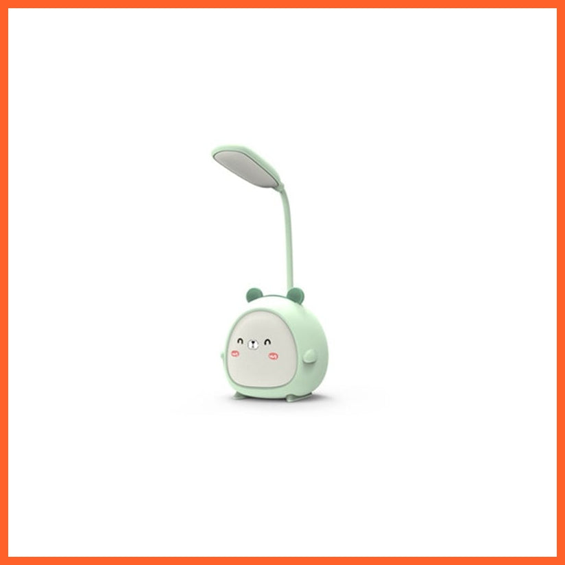 whatagift.com.au Dog-Green Cute Rechargeable Desk Lamp | Eye Protection Bedside Table Lamps