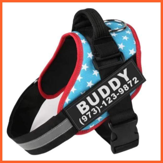 Personalised Custom Dog Harness | Dog Collar Name Safe Dog Harness | whatagift.com.au.