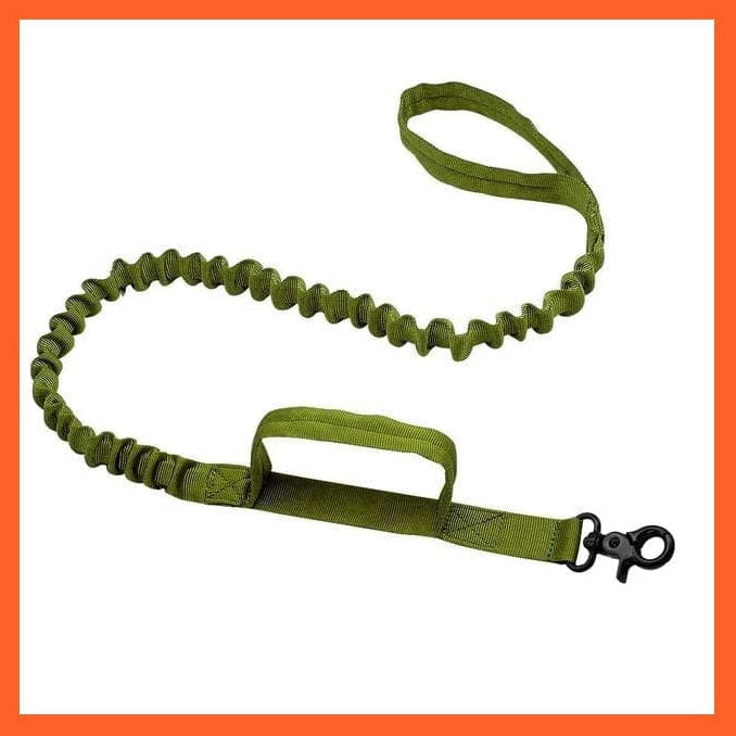 whatagift.com.au dog lead Green / 99cm Army Tactical Dog Leash | Nylon Bungee Leashes Pet Military Lead