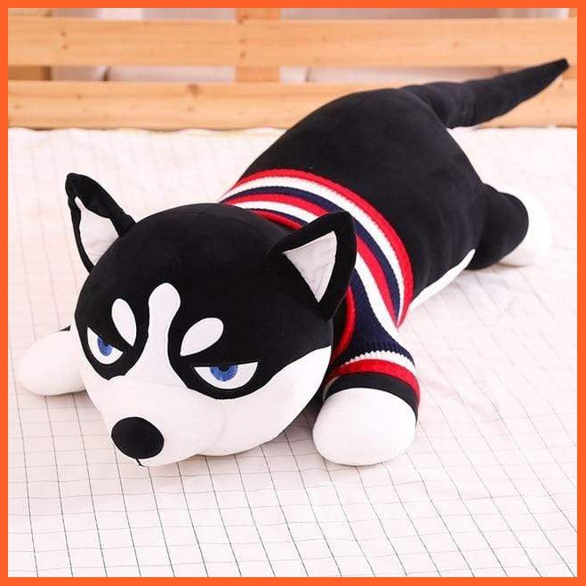 80Cm/100Cm Funny Dressed Husky Stuffed Dog Toy | Cute Animal Stuffed Husky Dog Soft Pillow | For Kids Girls Birthday Gifts | whatagift.com.au.