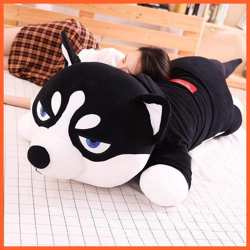 80Cm/100Cm Funny Dressed Husky Stuffed Dog Toy | Cute Animal Stuffed Husky Dog Soft Pillow | For Kids Girls Birthday Gifts | whatagift.com.au.