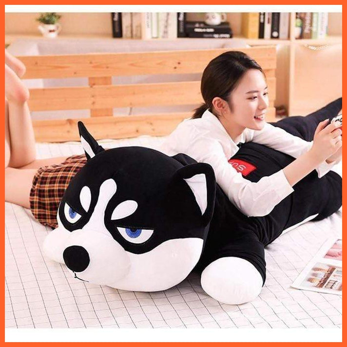 80Cm/100Cm Funny Dressed Husky Stuffed Dog Toy | Cute Animal Stuffed Husky Dog Soft Pillow | For Kids Girls Birthday Gifts | whatagift.com.au.