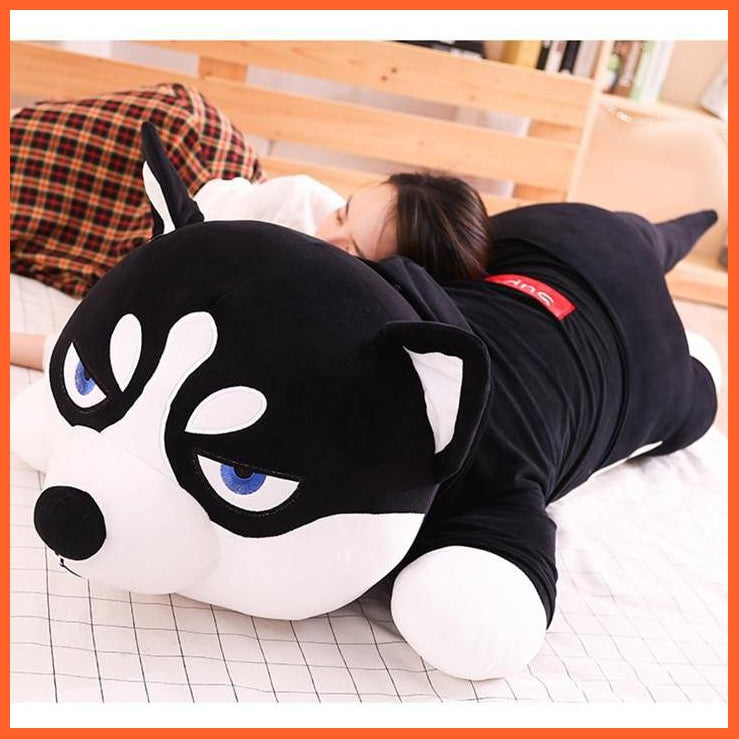 80Cm/100Cm Funny Dressed Husky Stuffed Dog Toy | Cute Animal Stuffed Husky Dog Soft Pillow | For Kids Girls Birthday Gifts | whatagift.com.au.