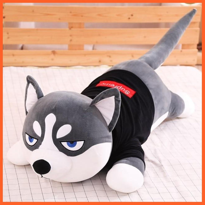 80Cm/100Cm Funny Dressed Husky Stuffed Dog Toy | Cute Animal Stuffed Husky Dog Soft Pillow | For Kids Girls Birthday Gifts | whatagift.com.au.