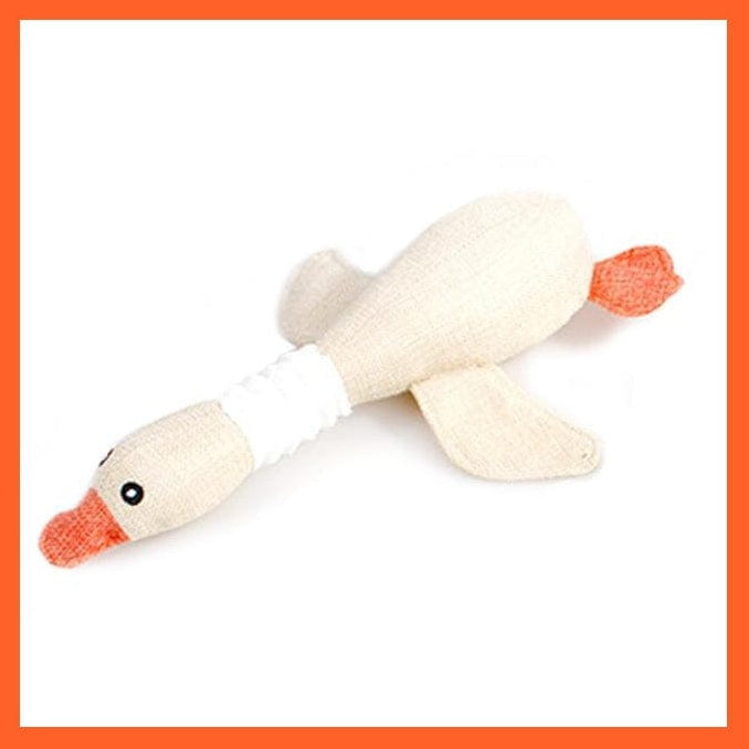 whatagift.com.au Dog Toys Beige / 32x23cm Cartoon Wild Goose Plush Dog Toys | Dog Chewing Toy Puppy Chewing