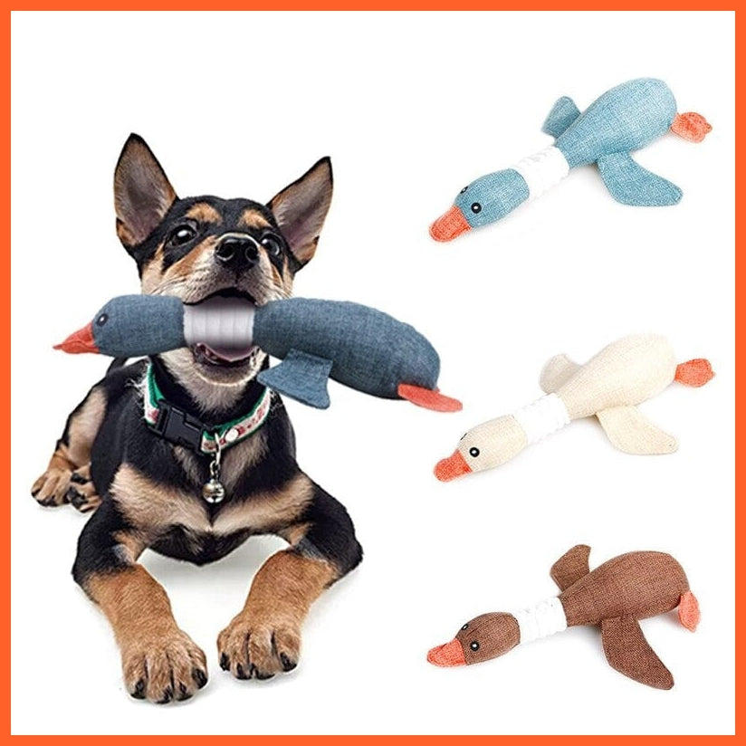 whatagift.com.au Dog Toys Cartoon Wild Goose Plush Dog Toys | Dog Chewing Toy Puppy Chewing