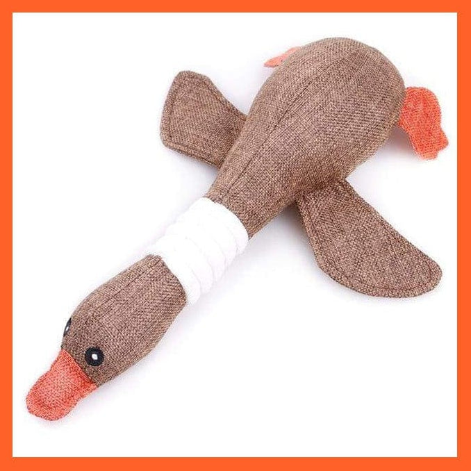 whatagift.com.au Dog Toys Coffee / 32x23cm Cartoon Wild Goose Plush Dog Toys | Dog Chewing Toy Puppy Chewing
