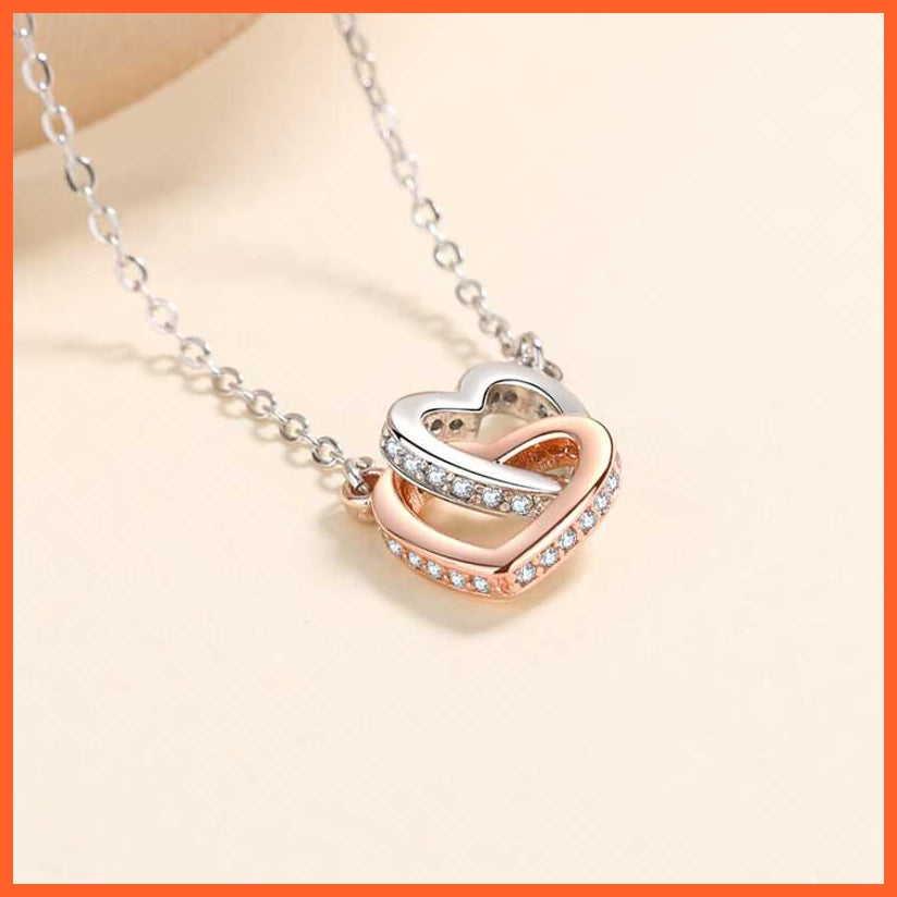 whatagift.com.au Double Heart Chain Necklace For Mother And Daughter