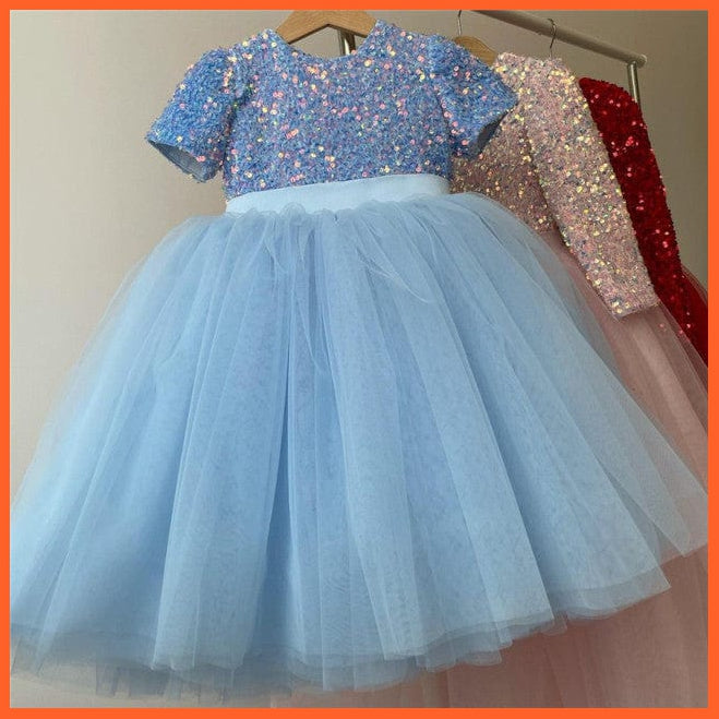 whatagift.com.au dress 1 / 3T Sequin Lace Dress Party Tutu Fluffy Gown for Girls
