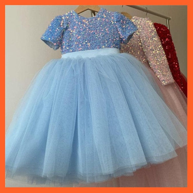 whatagift.com.au dress 1 / 3T Sequin Lace Dress Party Tutu Fluffy Gown For Girls