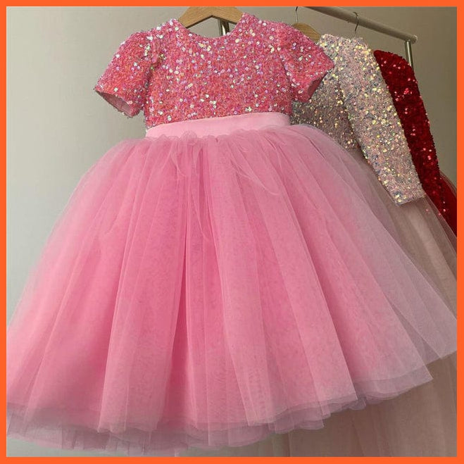 whatagift.com.au dress 2 / 3T Sequin Lace Dress Party Tutu Fluffy Gown for Girls